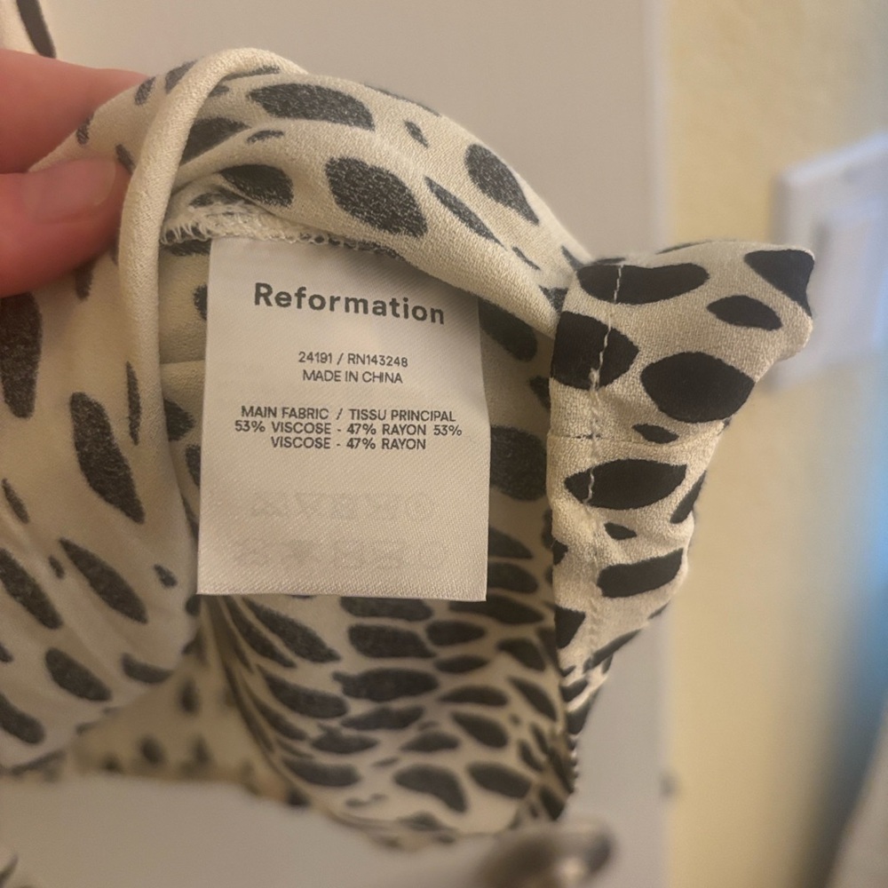 Reformation Black and White Snakeskin Dress - Picture 3 of 4